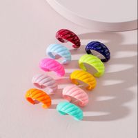 European And American Fashion Jewelry Color Threaded Resin Ring Set main image 3