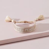 Qingdao Davey European And American Fashion Jewelry Bohemian Style Braided Rope English Letter Bracelet main image 2