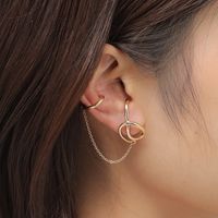 European And American Fashion Jewelry Simple Exaggerated Single Side Earrings Ear Clip Chain Earrings main image 1