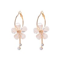 Fashion Crystal Flower Earrings Korean Long Tassel Earrings Wholesale main image 7
