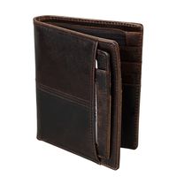 Short Retro Wallet Oil Wax Leather Wallet Wholesale Rfid Anti-theft Brush Leather Wallet main image 1