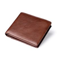Fashion Leather Men's Wallet Top Layer Cowhide Casual Wallet Short Multi-card Coin Purse Wholesale main image 6