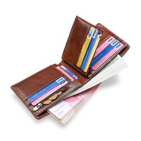 Fashion Leather Men's Wallet Top Layer Cowhide Casual Wallet Short Multi-card Coin Purse Wholesale main image 5