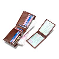 Fashion Leather Men's Wallet Top Layer Cowhide Casual Wallet Short Multi-card Coin Purse Wholesale main image 4