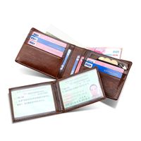 Fashion Leather Men's Wallet Top Layer Cowhide Casual Wallet Short Multi-card Coin Purse Wholesale main image 3