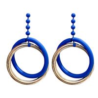 Exaggerated Klein Blue Geometric Circle Earrings Ins Fashion Temperament Niche Earrings Wholesale main image 6