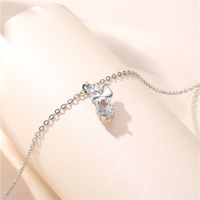 Cute Little Animal Short Diamond Pendant Jewelry Titanium Steel Squirrel Necklace main image 5