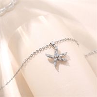 Jewelry Starfish Necklace Korean Temperament Zircon Star Pendant Clavicle Chain main image 5