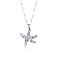 Jewelry Starfish Necklace Korean Temperament Zircon Star Pendant Clavicle Chain main image 6