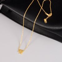 L269 Oh Cold Cool Earth Disco National Fashion Chinese Style Text Couple Men's And Women's Necklaces Clavicle Chain Titanium Steel main image 4