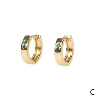 Cross Dripping Earrings New Trendy Gold-plated Copper Ear Buckle Wholesale main image 3