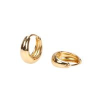 Water Drop Circle Earrings Temperament Design Sense Ear Ring Simple Copper Gold-plated Ear Buckle Wholesale main image 6