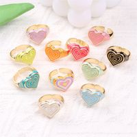 Candy Color Love Enamel Ring Female Fashion Design Drop Oil Forefinger Ring New Fashion Factory In Stock main image 6