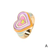 Candy Color Love Enamel Ring Female Fashion Design Drop Oil Forefinger Ring New Fashion Factory In Stock main image 5
