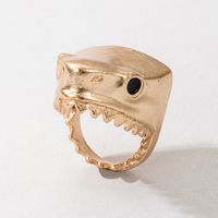 European And American Cross-border Trend Jewelry Shark Single Alloy Irregular Ring sku image 3