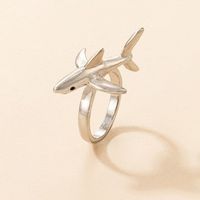 European And American Cross-border Trend Jewelry Shark Single Alloy Irregular Ring sku image 1