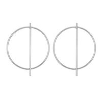 Cross-border European And American Exaggerated Jewelry Simple Bracelet Metal Stud Earrings Geometric Simple And Irregular Earrings sku image 2