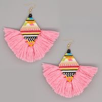 Cross-border Miyuki Bead Hand-woven Indian Ethnic Style Furry Big Circle Exaggerated And Personalized Earrings For Women sku image 2