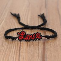 Bohème Miyuki Perles Tissées À La Main Love Lettre Perles Empilable Petit Bracelet Femme Cadeau sku image 1