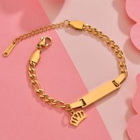 Korean Stainless Steel Curved Brand Bracelet Creativeheart Butterfly Pendent Hand Jewelry sku image 8