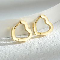 European And American Simple Love Arc Ear Clip Stainless Steel Geometric Heart-shaped Earrings Refined Wild Earrings Cold Style Accessories sku image 2