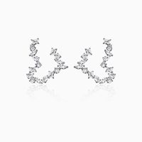 Fashion Irregular Zircon Heart Pendant Earrings Earrings Female Wholesale sku image 2