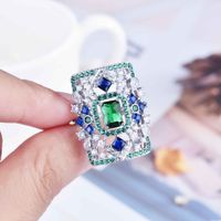 Fashion Emerald Open Ring New Fashion Small Fragrance Autumn And Winter Jewelry sku image 1