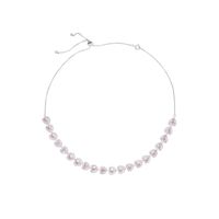 Light Luxury Heavy Industry High-end Clavicle Chain Female Summer Sweet Pink Love Pull Choker Necklace Full Zircon Necklace sku image 2