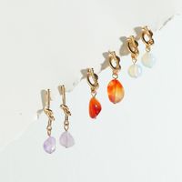 European And American Fashion Jewelry Stone Earring Set Simple Cute Lady Earrings sku image 1