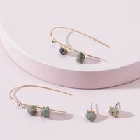 Fashion Jewelry Simple Natural Crushed Stone Earring Earrings Earrings Set sku image 3