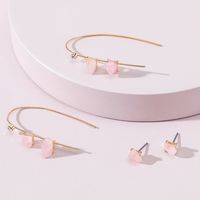 Fashion Jewelry Simple Natural Crushed Stone Earring Earrings Earrings Set sku image 1