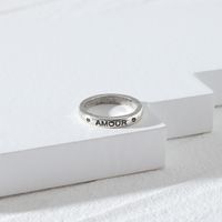 European And American Fashion Jewelry Cross-border Source English Letter Retro Ring sku image 2