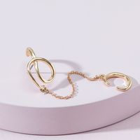 European And American Fashion Jewelry Simple Exaggerated Single Side Earrings Ear Clip Chain Earrings sku image 1