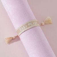 Qingdao Davey European And American Fashion Jewelry Bohemian Style Braided Rope English Letter Bracelet sku image 1