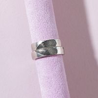 Qingdao European And American Fashion Jewelry Cross-border Supply Vintage Love Fingerprint Couple Ring Set sku image 1