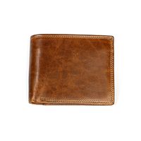 Retro Cowhide Men's Wallet New Leather Horizontal Rfid Wallet sku image 2