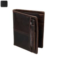 Short Retro Wallet Oil Wax Leather Wallet Wholesale Rfid Anti-theft Brush Leather Wallet sku image 1