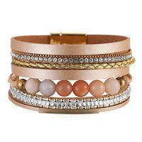 New Bohemian Multilayer Ethnic Rhinestone Hollow Copper Tube Hand Woven Bracelet Wholesale sku image 3