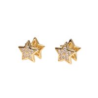 Micro Diamond-studded Star Ear Buckle Ins Fashion Temperament Earrings Accessories Wholesale sku image 1