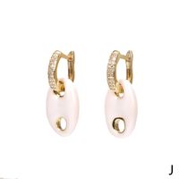 Pig Nose Oil Dripping Copper Earrings New Trendy Retro Personality Micro Diamond Earrings sku image 10