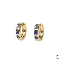 Love Dripping Oil Copper Earrings Temperament Ins Ear Buckle New Trendy Earrings Wholesale sku image 5
