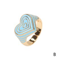 Candy Color Love Enamel Ring Female Fashion Design Drop Oil Forefinger Ring New Fashion Factory In Stock sku image 1