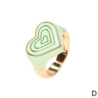 Candy Color Love Enamel Ring Female Fashion Design Drop Oil Forefinger Ring New Fashion Factory In Stock sku image 2