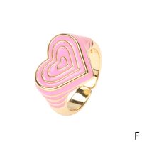 Candy Color Love Enamel Ring Female Fashion Design Drop Oil Forefinger Ring New Fashion Factory In Stock sku image 4
