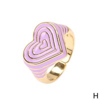 Candy Color Love Enamel Ring Female Fashion Design Drop Oil Forefinger Ring New Fashion Factory In Stock sku image 6