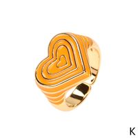 Candy Color Love Enamel Ring Female Fashion Design Drop Oil Forefinger Ring New Fashion Factory In Stock sku image 9