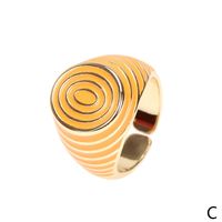 Candy Color Dripping Oil New Trendy Fashion Ring Personalized Decorative Ring Jewelry Wholesale sku image 3