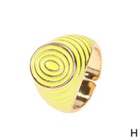 Candy Color Dripping Oil New Trendy Fashion Ring Personalized Decorative Ring Jewelry Wholesale sku image 8