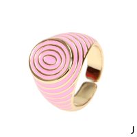 Candy Color Dripping Oil New Trendy Fashion Ring Personalized Decorative Ring Jewelry Wholesale sku image 10