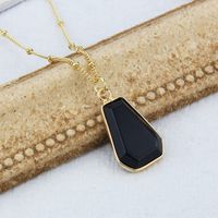 Ins European And American New Pattern Natural Stone Necklace  Spot Direct Supply Simple Natural Stone Pendant Ornament Chain main image 3